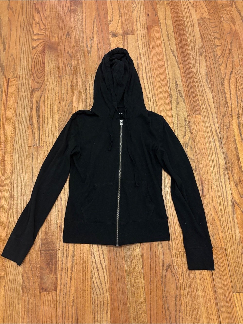 Aeropostale Black Full-Zip Hooded Jacket for Women